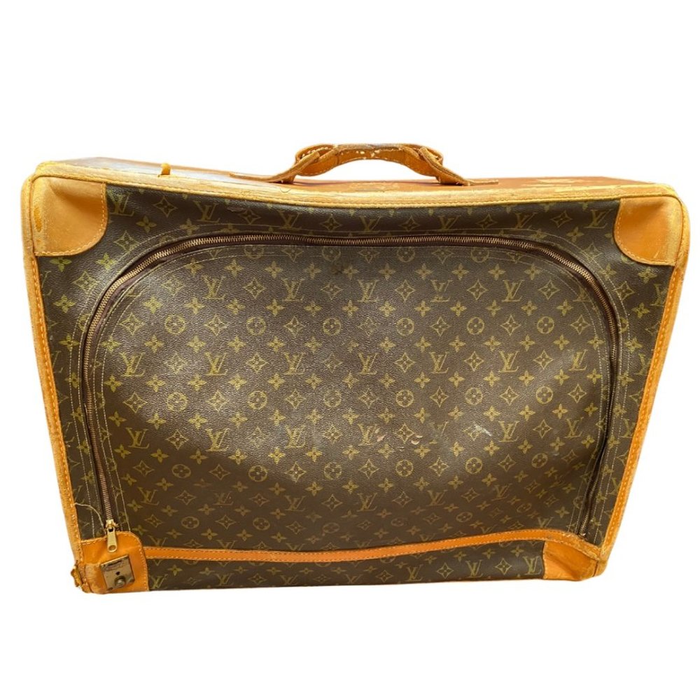 Louis Vuitton Soft-side Suitcase 1970s Brown/Tan Monogram Canvas Weekend/Travel